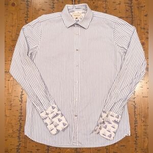 Ted Baker 16.5 French Cuff Archive Striped Shirt